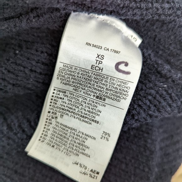 Banana Republic High-Low Knit Sweater, Navy, Women's XS - Picture 4 of 6